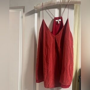 NWOT Joie Burnt Red Silk Racerback Tank - M